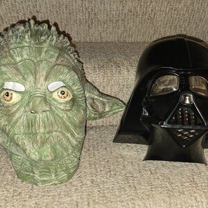 Halloween Yoda and Darth Vadar Masks